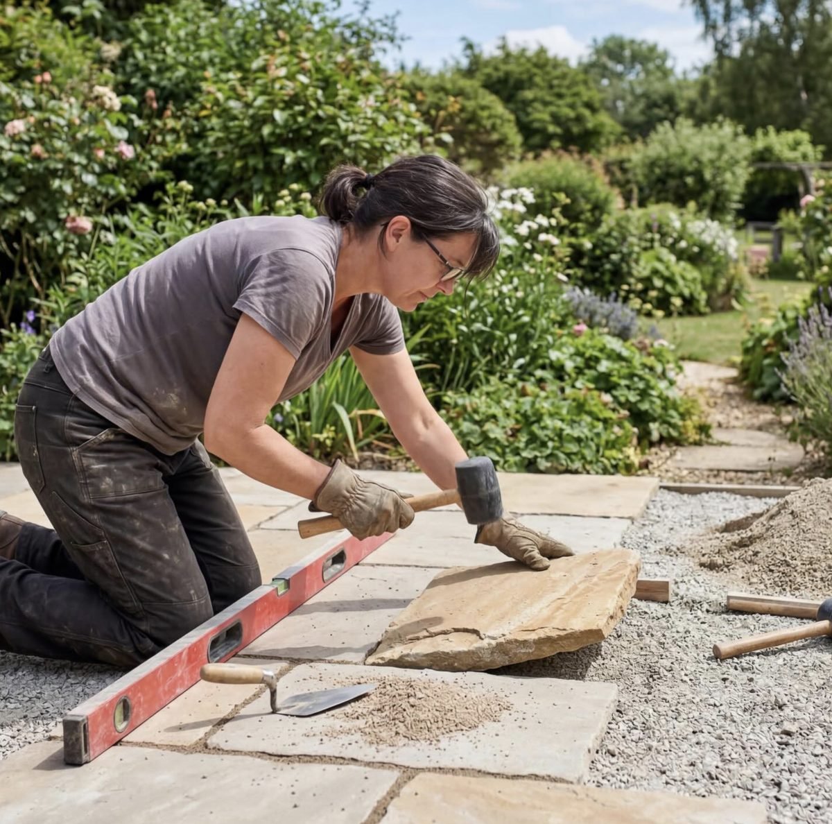Steineverlegen – Gartenweg und Terrassengestaltung Düsseldorf